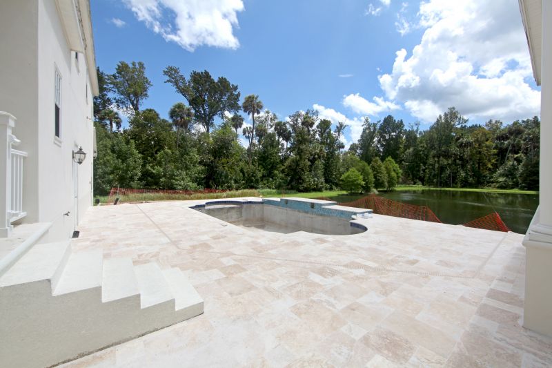 Pool Deck with Travertine