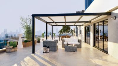 Terrace with Travertine